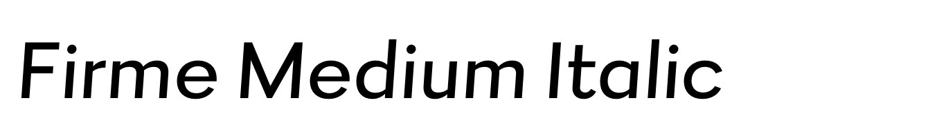 Firme Medium Italic